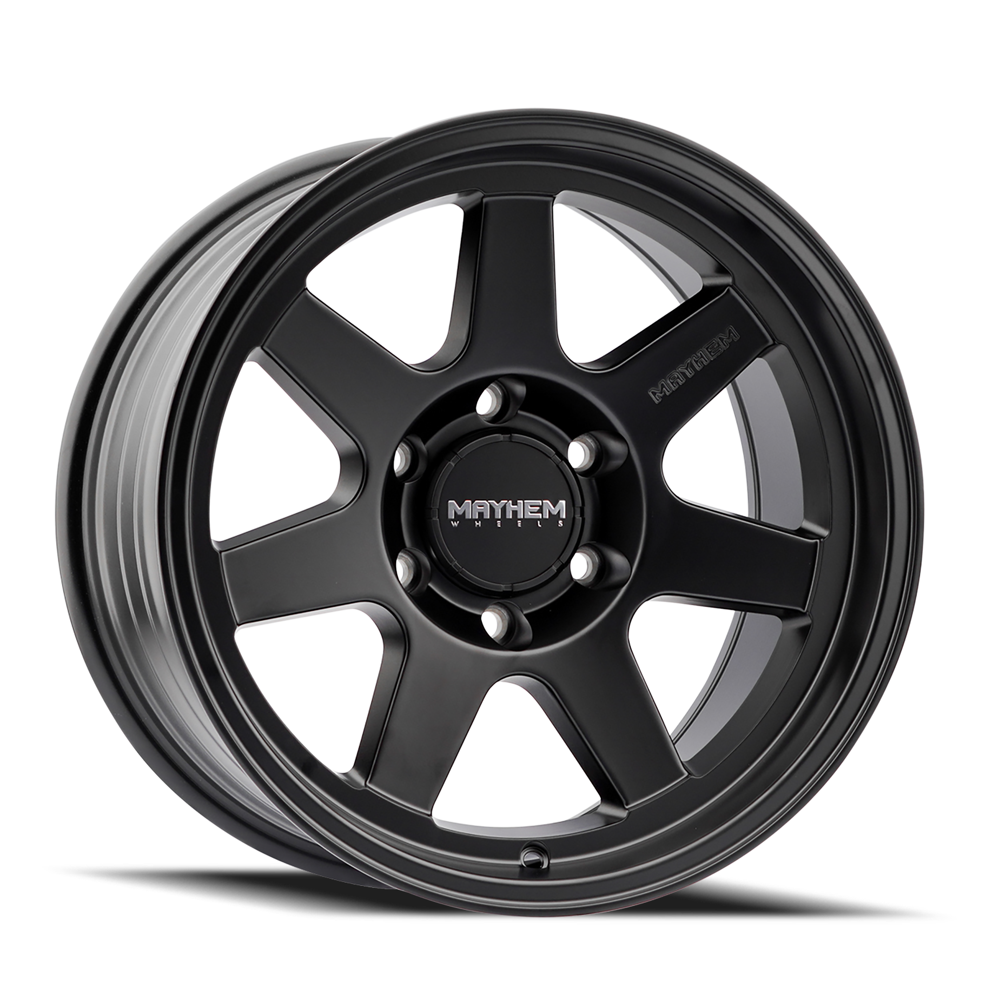 17x9 mayhem convoy satin black wheel 6x5.5 bolt pattern 6mm offset