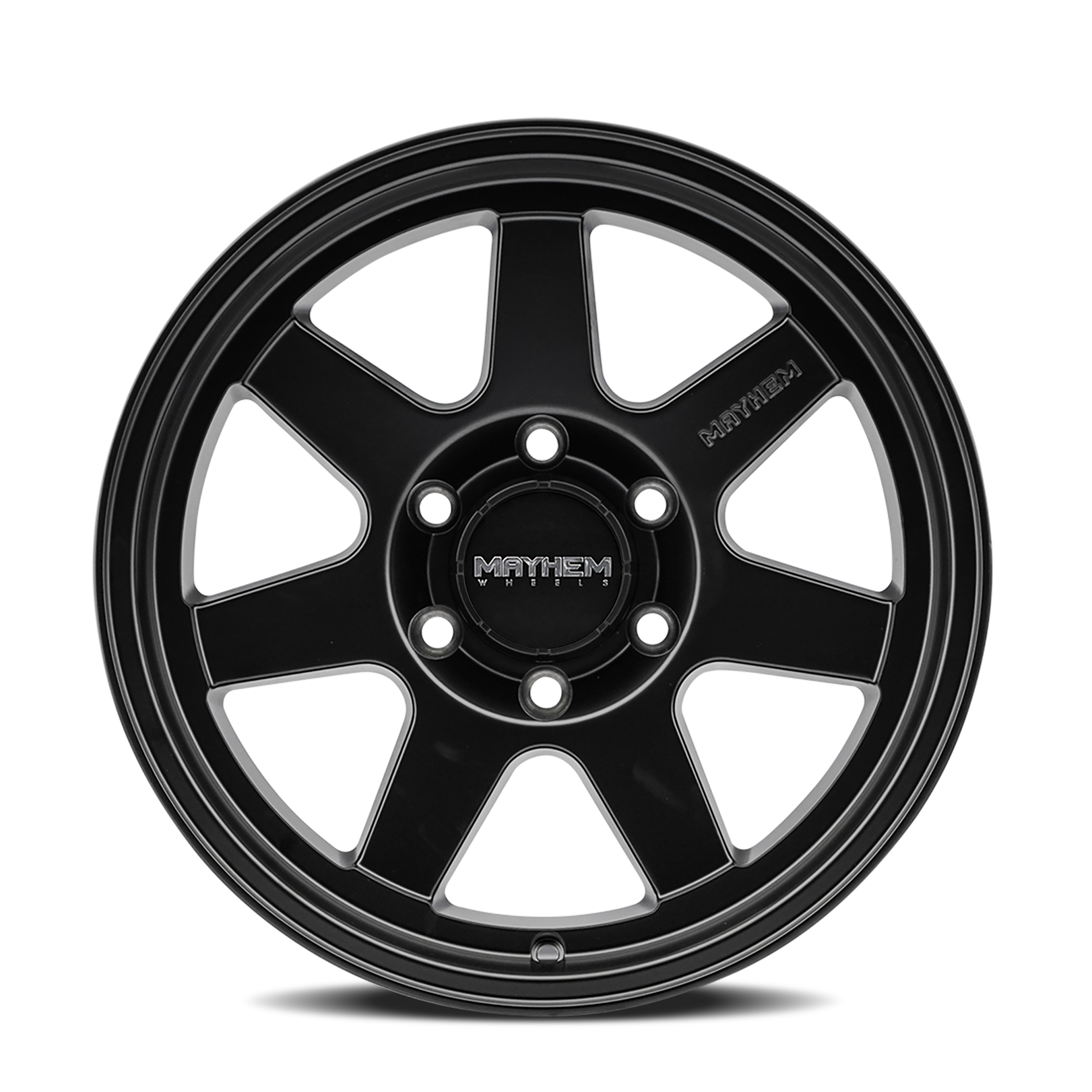 17x9 mayhem convoy satin black wheel 6x5.5 bolt pattern 6mm offset