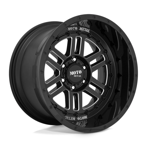 20x10 moto metal mo800 deep six gloss black milled wheel 6x5.5 bolt pattern 18mm offset