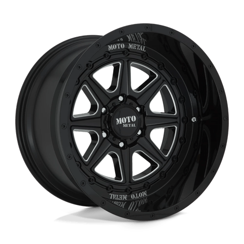 22x12 moto metal mo801 phantom gloss black milled wheel 6x5.5 bolt pattern 44mm offset