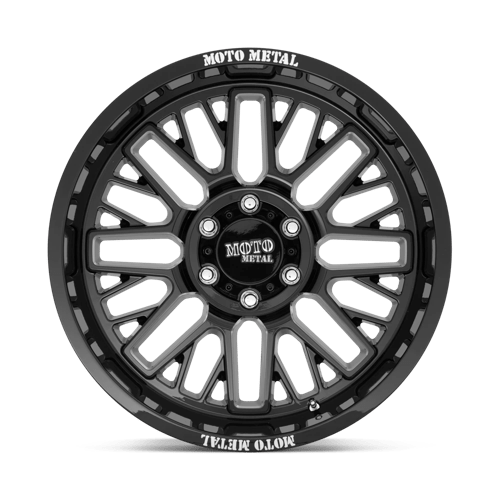 22x10 moto metal mo802 warlock gloss black milled wheel 6x5.5 bolt pattern 18mm offset