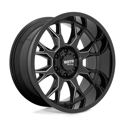 20x10 moto metal mo806 gloss black milled wheel 6x5.5 bolt pattern 18mm offset