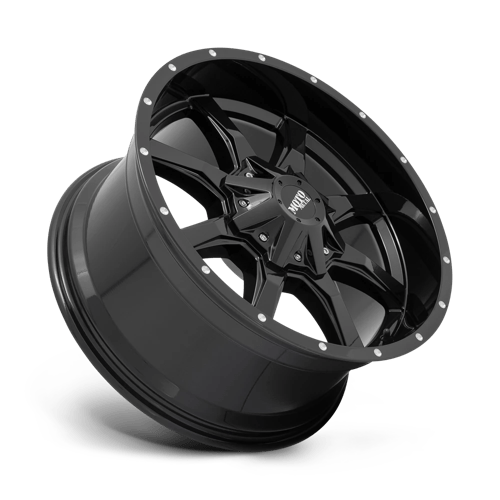 18x10 moto metal mo970 gloss black w spot milled lip wheel 6x5.5 bolt pattern 24mm offset