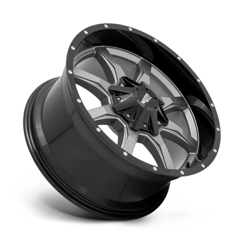 18x9 moto metal mo970 gloss gray center w g blk lip wheel 6x5.5 bolt pattern 18mm offset