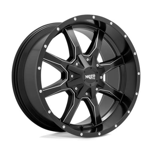 18x10 moto metal mo970 semi gloss black milled wheel 6x5.5 bolt pattern 24mm offset