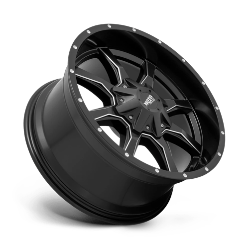 18x10 moto metal mo970 semi gloss black milled wheel 6x5.5 bolt pattern 24mm offset
