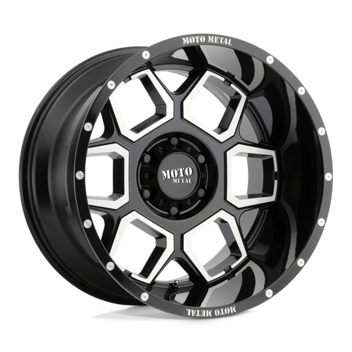 20x10 moto metal mo981 spade gloss black machined wheel 6x5.5 bolt pattern 24mm offset