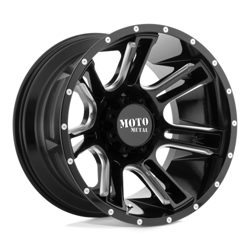 20x9 moto metal mo982 amp gloss black milled wheel 6x5.5 bolt pattern 0mm offset