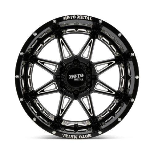 18x8 5 moto metal mo993 hydra gloss black milled wheel 6x5.5 bolt pattern 18mm offset