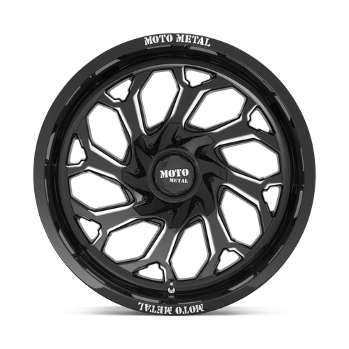 20x10 moto metal mo999 gloss black milled wheel 6x5.5 bolt pattern 18mm offset