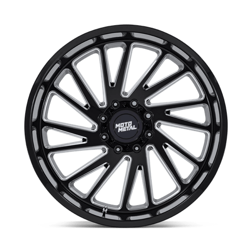 24x12 moto metal mo811 combat gloss black milled wheel 6x5.5 bolt pattern 44mm offset