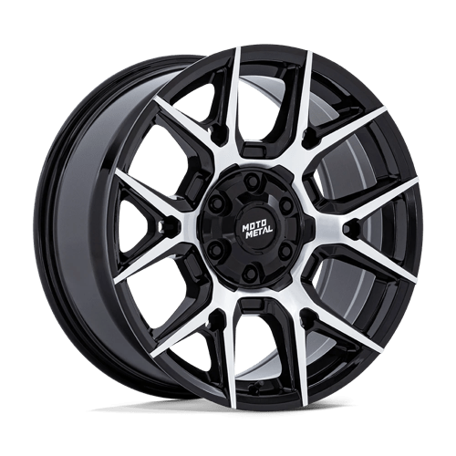 22x9 moto metal mo813 mason gloss black w machined face wheel 6x5.5 bolt pattern 24mm offset