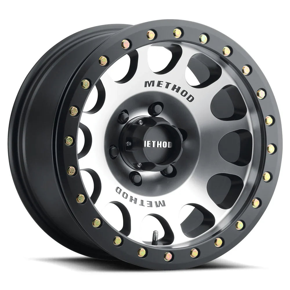 17x9 method race wheels mr105 machined with black wheel 6x5.5 bolt pattern 38mm offset