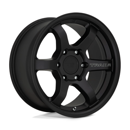 17x8 5 motegi racing mr150 trailite satin black wheel 6x5.5 bolt pattern 0mm offset