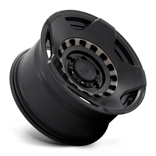 17x9 black rhino hard alloys mze muzzle matte black w mach tint ring wheel 6x5.5 bolt pattern 0mm offset