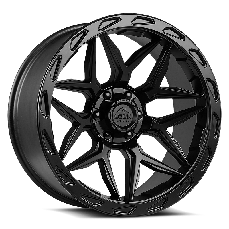 17x9 lock off-road matrix matte black w matte black ring wheel 6x5.5 bolt pattern 0mm offset