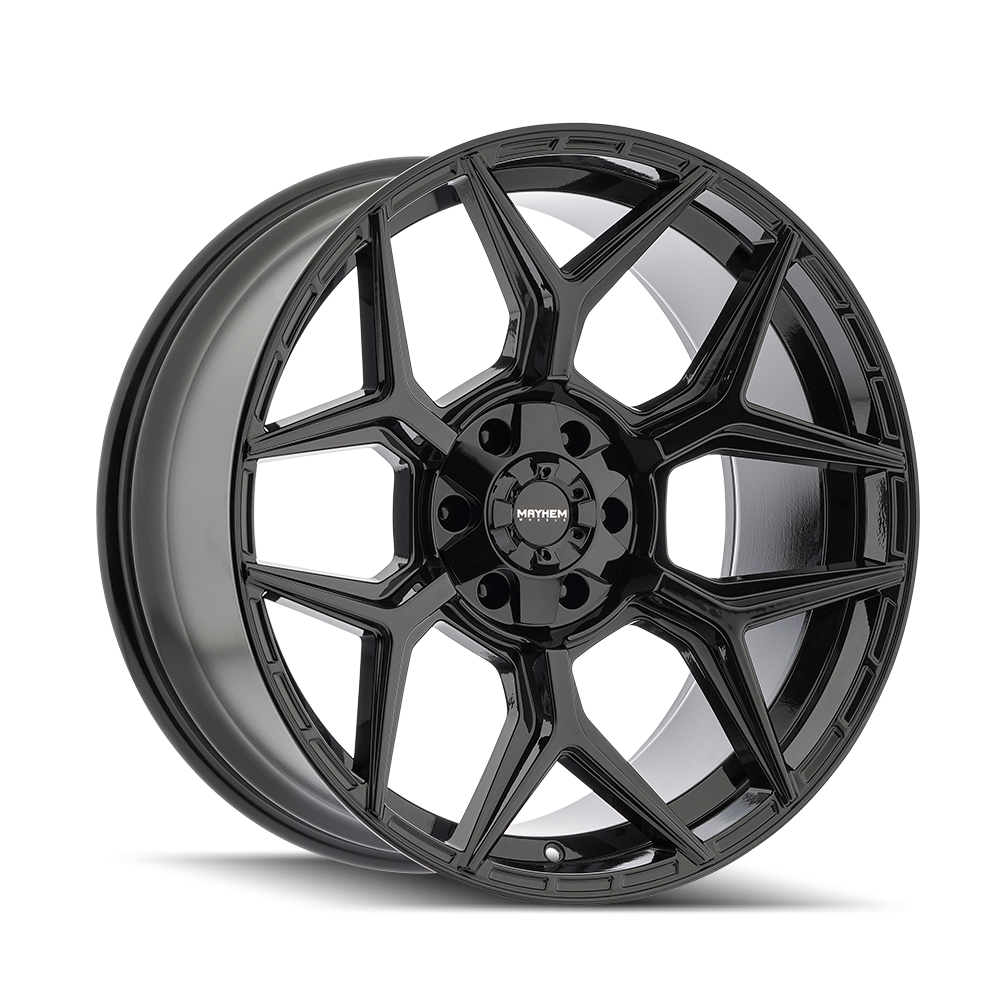 20x10 mayhem vanquish gloss black wheel 6x5.5 bolt pattern 19mm offset