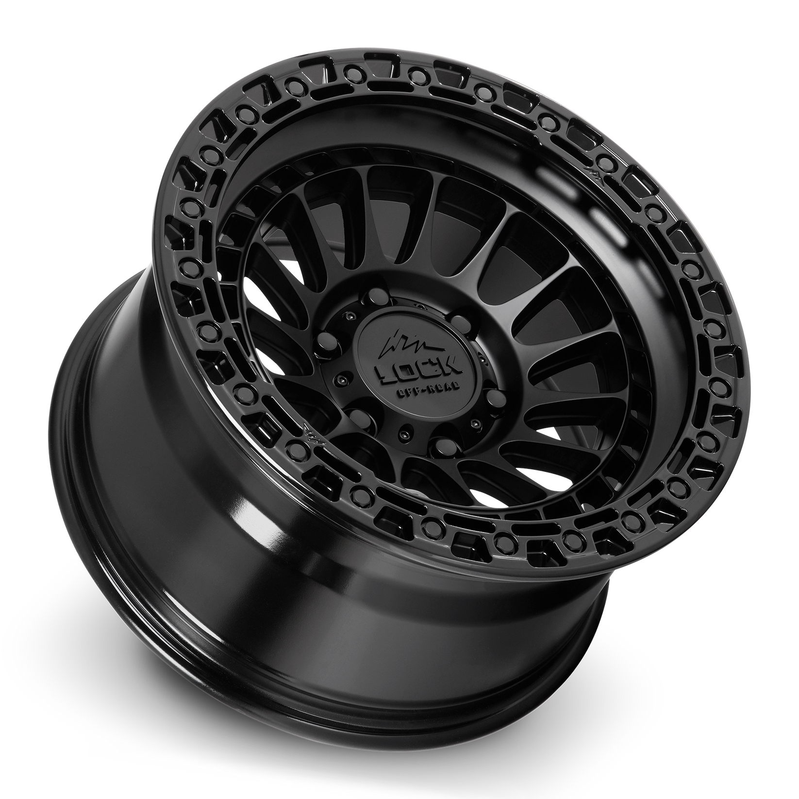 17x8 5 lock off-road mojave matte black w gloss black ring wheel 6x5.5 bolt pattern 25mm offset
