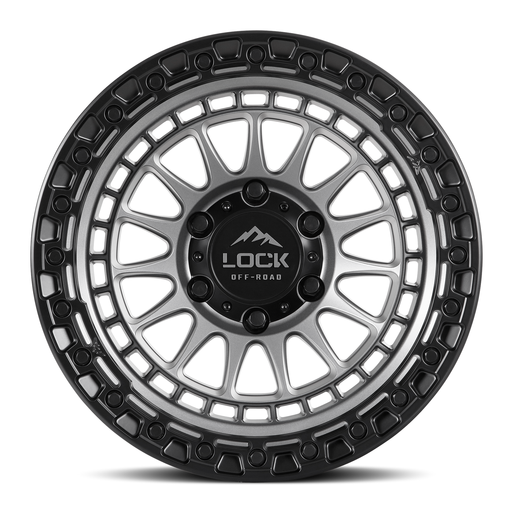 17x9 lock off-road mojave matte grey w matte black ring wheel 6x5.5 bolt pattern 12mm offset