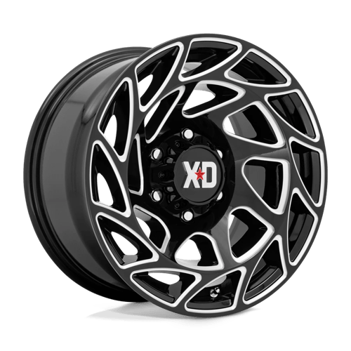 17x9 xd wheels xd860 onslaught gloss black milled wheel 6x5.5 bolt pattern 12mm offset