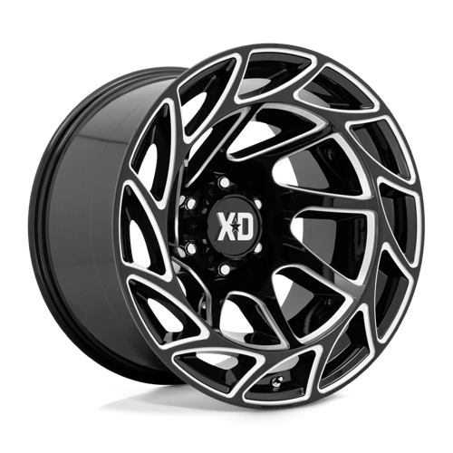 20x12 xd wheels xd860 onslaught gloss black milled wheel 6x5.5 bolt pattern 44mm offset