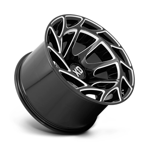 20x12 xd wheels xd860 onslaught gloss black milled wheel 6x5.5 bolt pattern 44mm offset