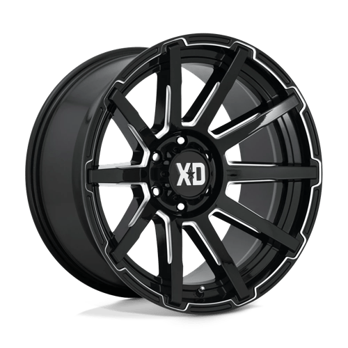 20x10 xd wheels xd847 outbreak gloss black milled wheel 6x5.5 bolt pattern 18mm offset