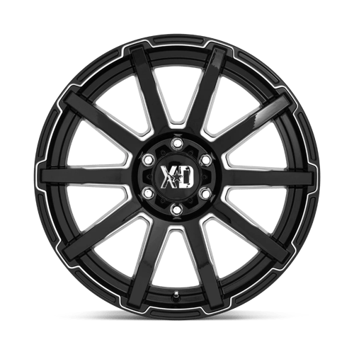 20x9 xd wheels xd847 outbreak gloss black milled wheel 6x5.5 bolt pattern 18mm offset