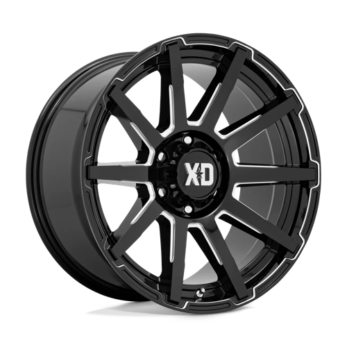 20x10 xd wheels xd847 outbreak gloss black milled wheel 6x5.5 bolt pattern 12mm offset