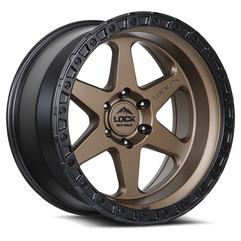 18x9 lock off-road olympus matte desert bronze w matte black ring wheel 6x5.5 bolt pattern 12mm offset