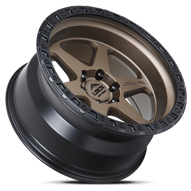 17x9 lock off-road olympus matte desert bronze w matte black ring wheel 6x5.5 bolt pattern 35mm offset
