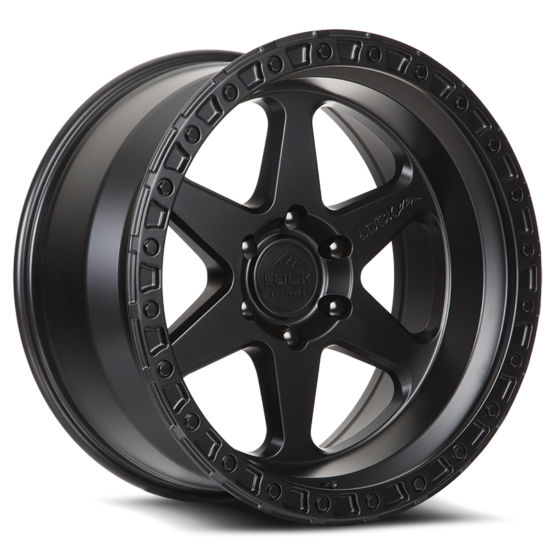18x9 lock off-road olympus matte black w matte black ring wheel 6x5.5 bolt pattern 12mm offset
