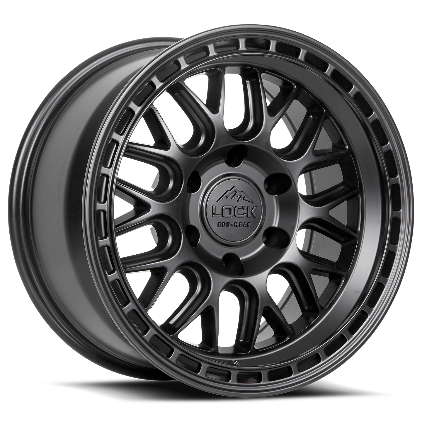 17x9 lock off-road onyx matte black w matte black ring wheel 6x5.5 bolt pattern 12mm offset
