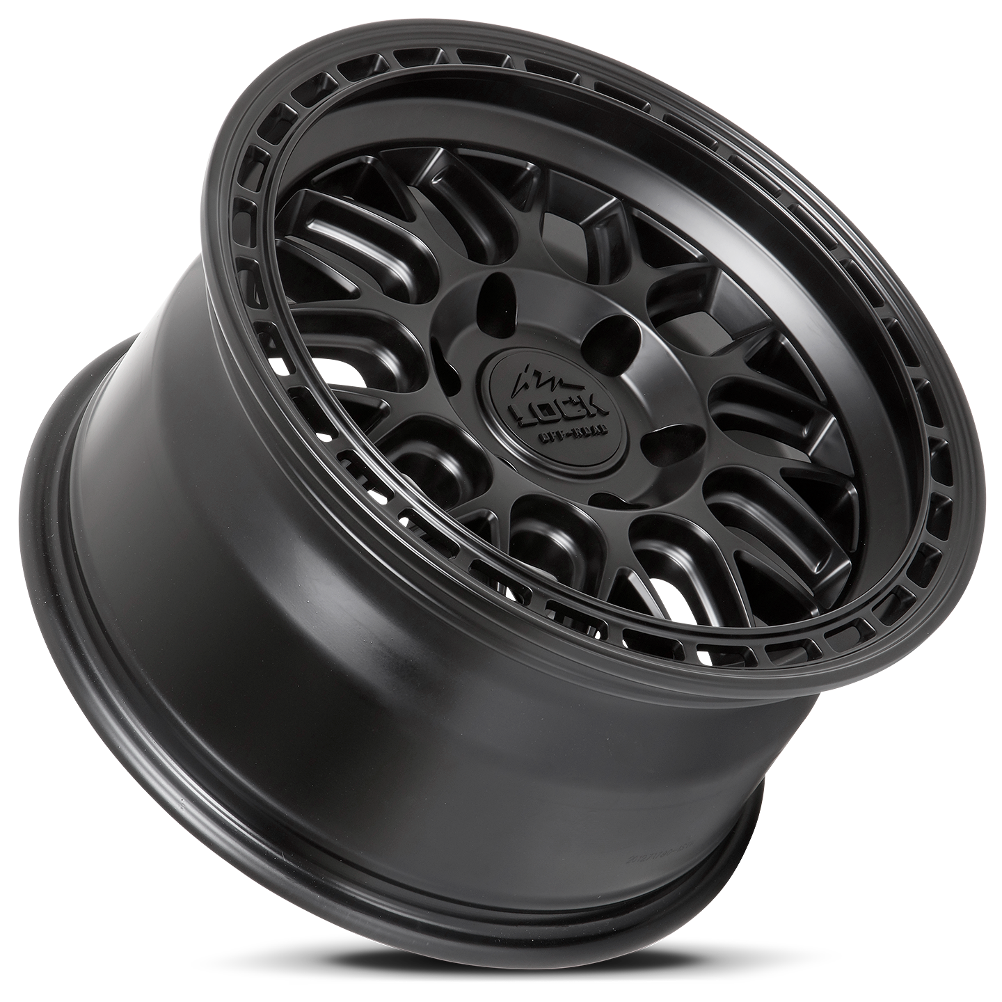 17x9 lock off-road onyx matte black w matte black ring wheel 6x5.5 bolt pattern 1mm offset