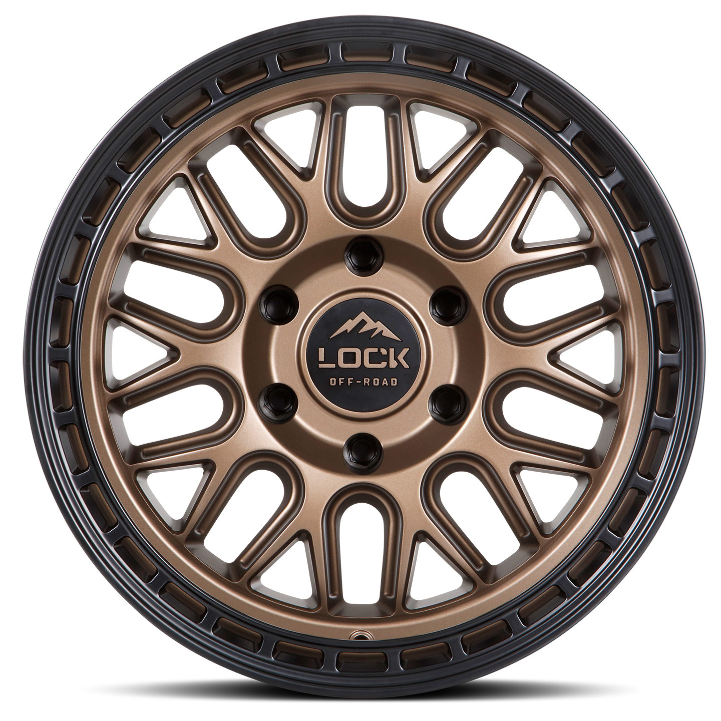 17x9 lock off-road onyx matte bronze w matte black ring wheel 6x5.5 bolt pattern 1mm offset