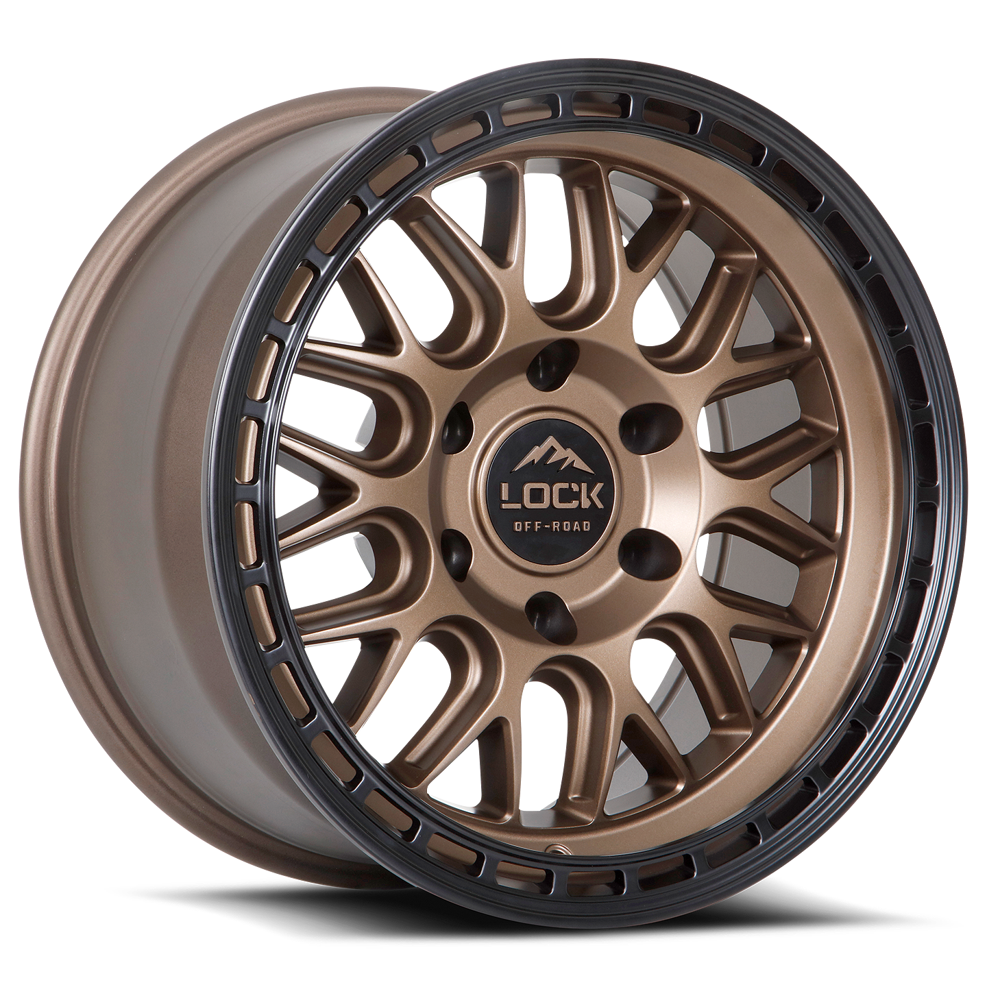 17x9 lock off-road onyx matte bronze w matte black ring wheel 6x5.5 bolt pattern 1mm offset