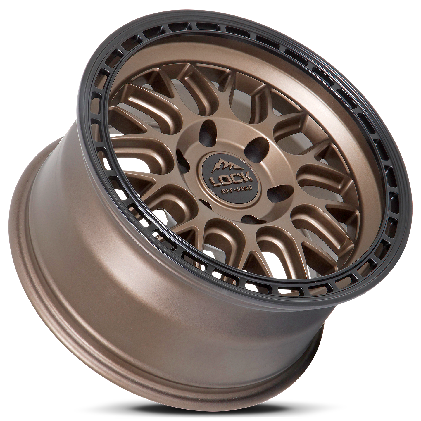 17x9 lock off-road onyx matte bronze w matte black ring wheel 6x5.5 bolt pattern 12mm offset