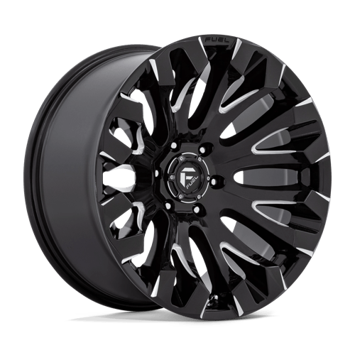 20x10 fuel off-road d828 quake gloss black milled wheel 6x5.5 bolt pattern 18mm offset