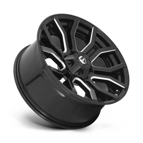 20x9 fuel off-road d711 rage gloss black milled wheel 6x5.5 bolt pattern 1mm offset