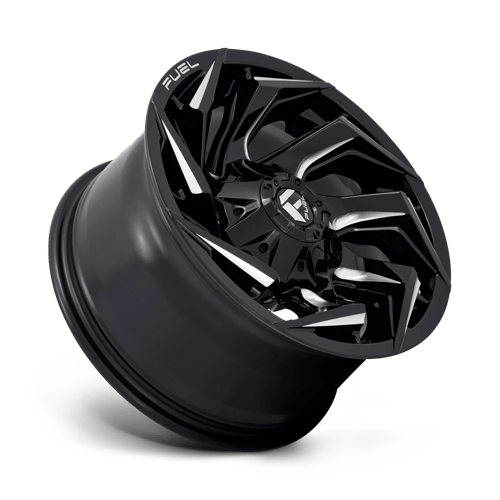 15x8 fuel off-road d753 reaction gloss black milled wheel 6x5.5 bolt pattern 18mm offset