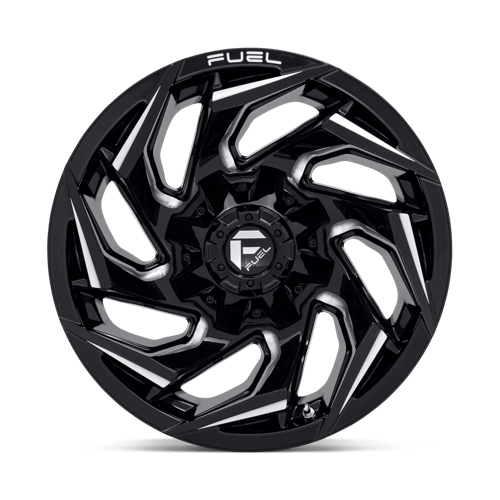 17x9 fuel off-road d753 reaction gloss black milled wheel 6x5.5 bolt pattern 1mm offset