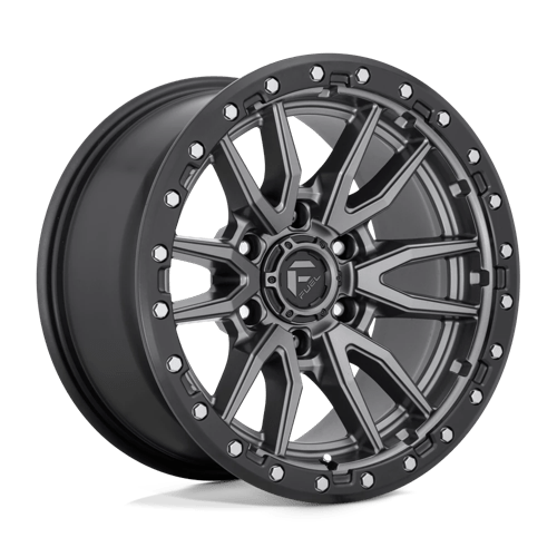 17x9 fuel off-road d680 rebel matte gunmetal black bead ring wheel 6x5.5 bolt pattern 1mm offset