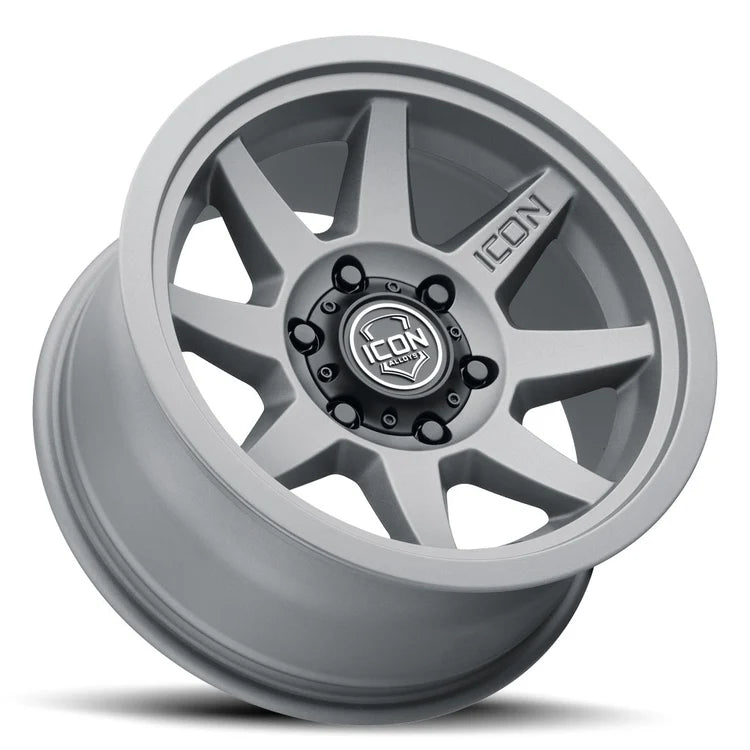 17x8.5 Icon Alloys Rebound SLX Charcoal Wheel 6x5.5 Bolt Pattern 25mm Offset