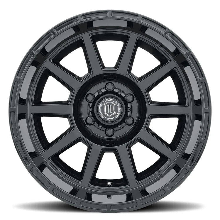 20x10 Icon Alloys Recoil Gloss Black Wheel 6x5.5 Bolt Pattern -24mm Offset