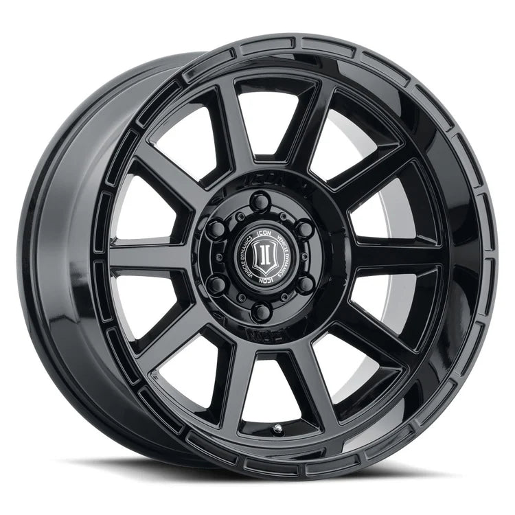 20x10 Icon Alloys Recoil Gloss Black Wheel 6x5.5 Bolt Pattern -24mm Offset