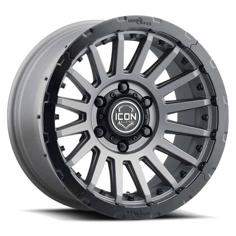 17x8.5 Icon Alloys Recon Pro Charcoal Wheel 6x5.5 Bolt Pattern 25mm Offset