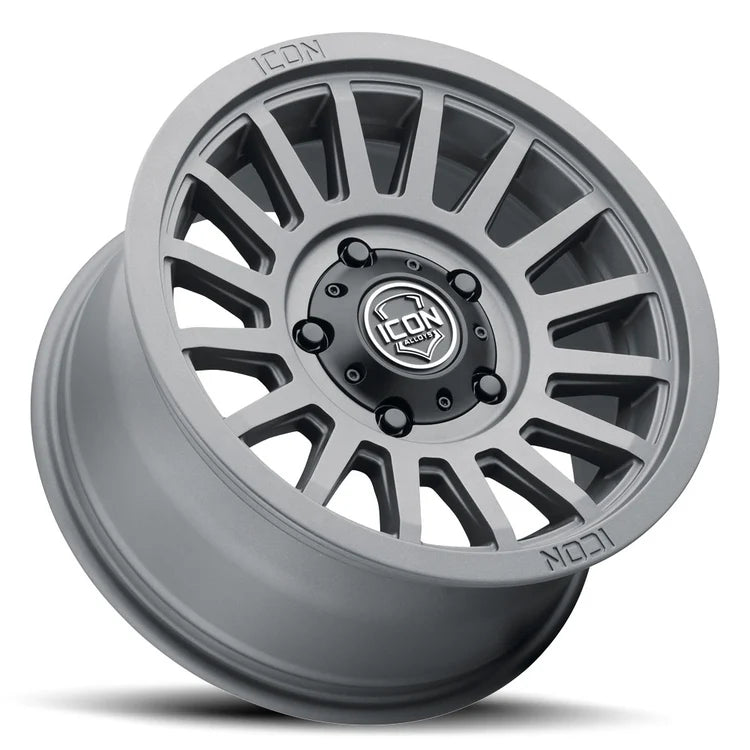 17x8.5 Icon Alloys Recon SLX Charcoal Wheel 6x5.5 Bolt Pattern 0mm Offset