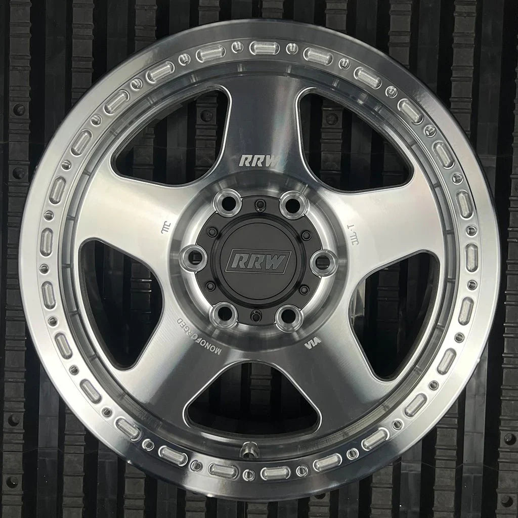 17x8.5 RRW RG4-H Forged Hybrid Brushed Wheel 6x5.5 Bolt Pattern -25mm Offset