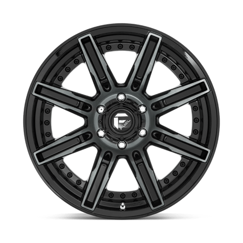 20x10 fuel off-road d708 rogue gloss mach double dark tint wheel 6x5.5 bolt pattern 18mm offset