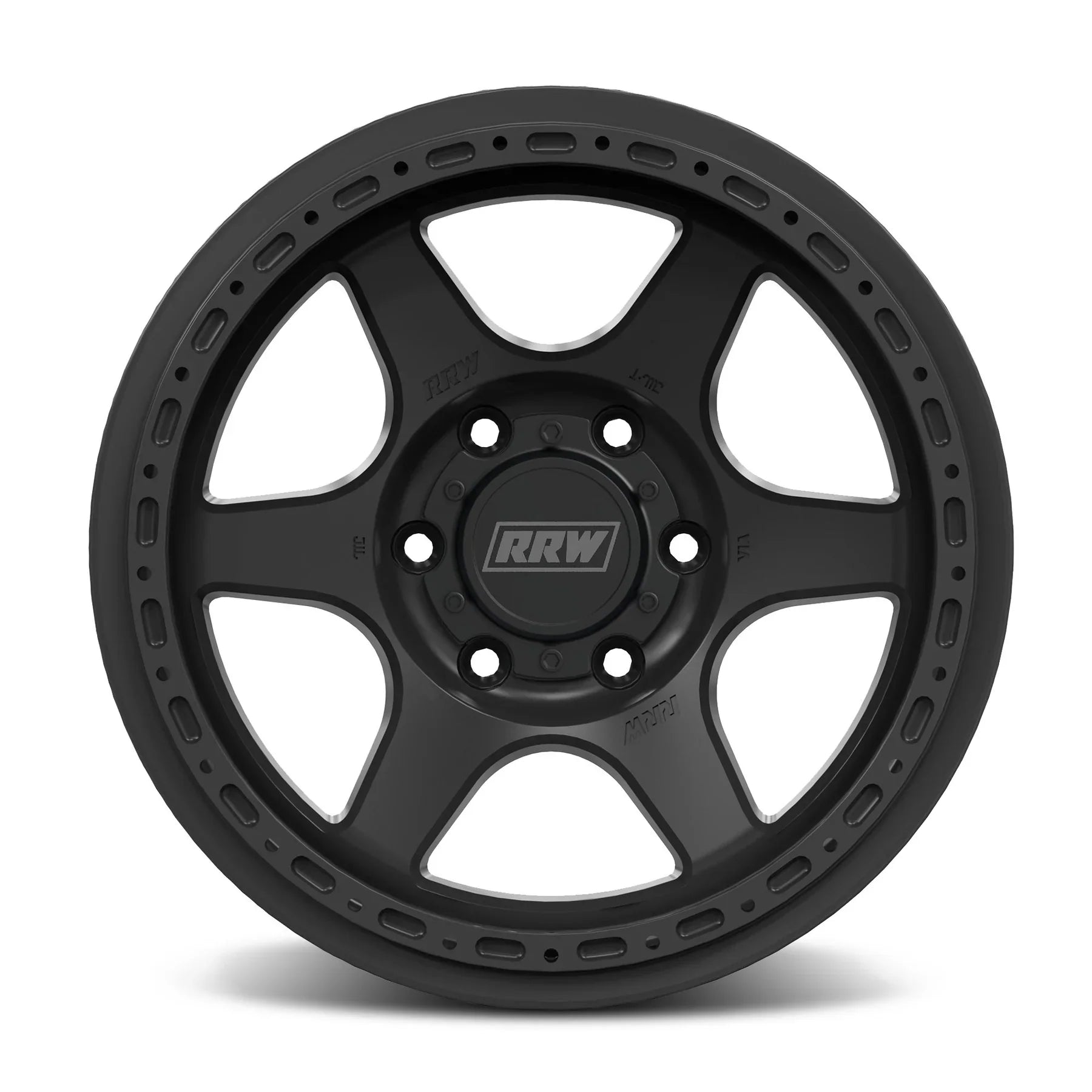 17x8.5 RRW RR2-H Flow Formed Hybrid Black Wheel 6x5.5 Bolt Pattern 0mm Offset